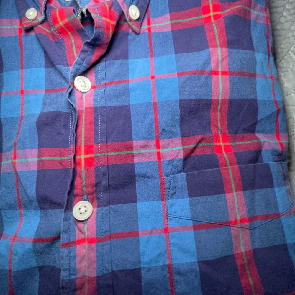J. Crew Casual Blue and Red Checkered Shirt - Picture 6 of 6